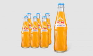 冰峰橙味汽水玻璃瓶装
